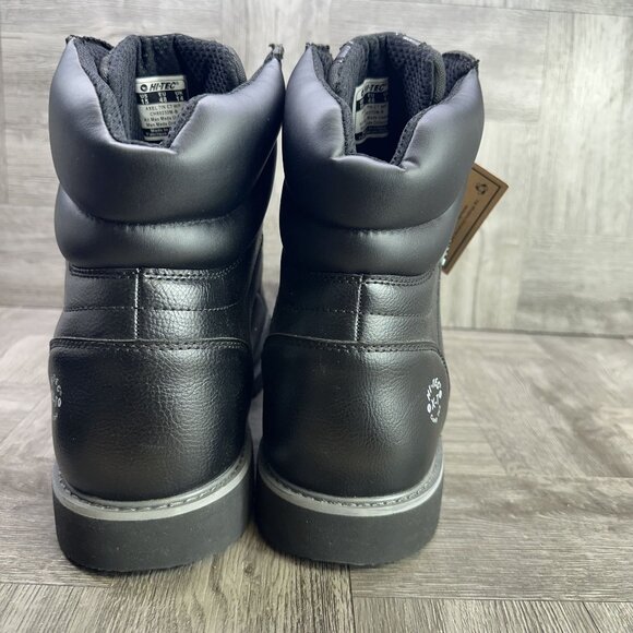 HI TECH Axel 7.5 Inch Men's size 15 Black Leather Boots Steel Toe - Picture 6 of 7
